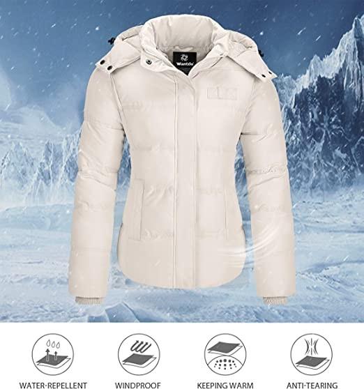 85% Duck Down 15% Poliester Womens Long Puffer Coat With Removable Hood