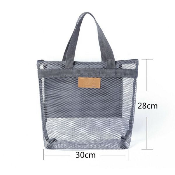 Eco Net Custom Pink Beach Bag Tote Compact Poolside Classic Rectangle