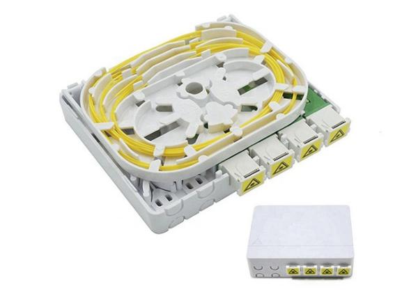 Wall Mounted 4 Ports Fiber Optic Terminal Box Fiber Optic Socket Panel