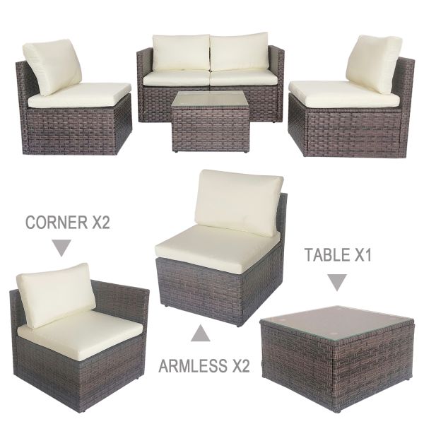 Mini Size Cheap Price Metal Frames High Quality Wicker Leisure Conversation Garden Furniture