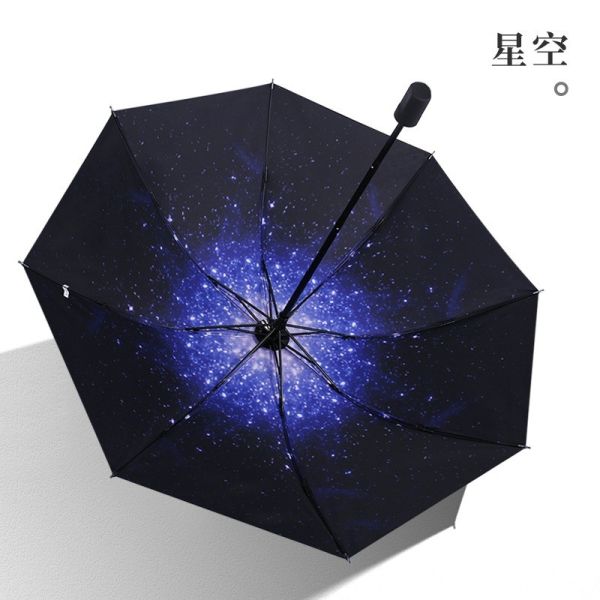 Three-folding Manual Control Plastic Umbrella with Three-folding Pattern