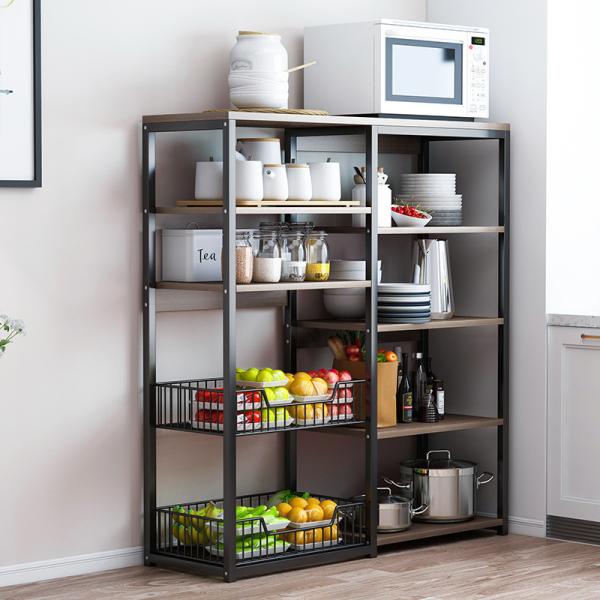4 Tier Removable Kitchen Storage Rack , Anti Rust Kitchen Plate Rack Shelf