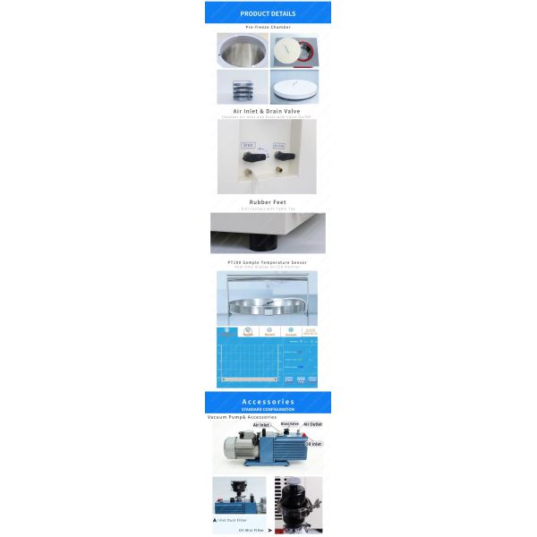 -60C Programmable Lab Lyophilizer 6Kg Lyophilization Laboratory