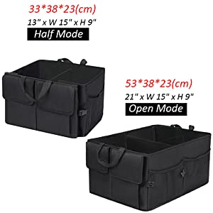Car Trunk Organzier For Suv, Car Organziers And Storage With 6 Big Pocket, Car Accessories For Women/Men