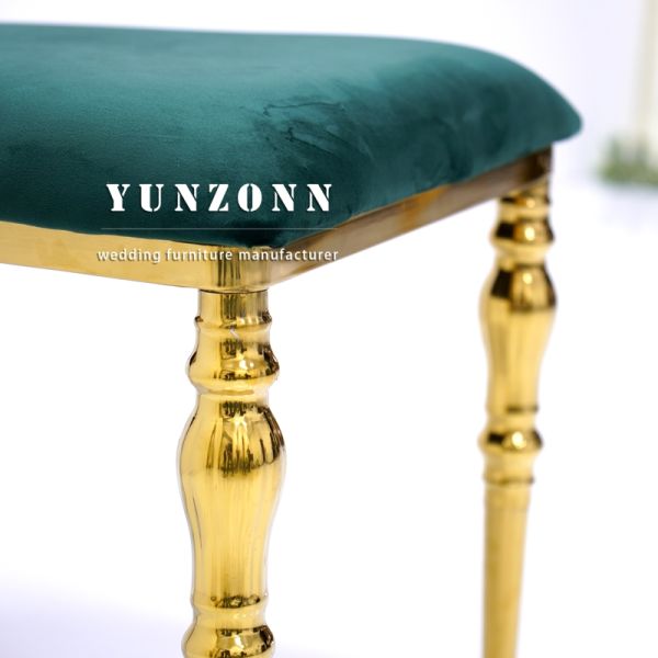 New Elegant Style Round Shape High Back Bride and Groom Couple Gold Wedding Chair for Wedding Events