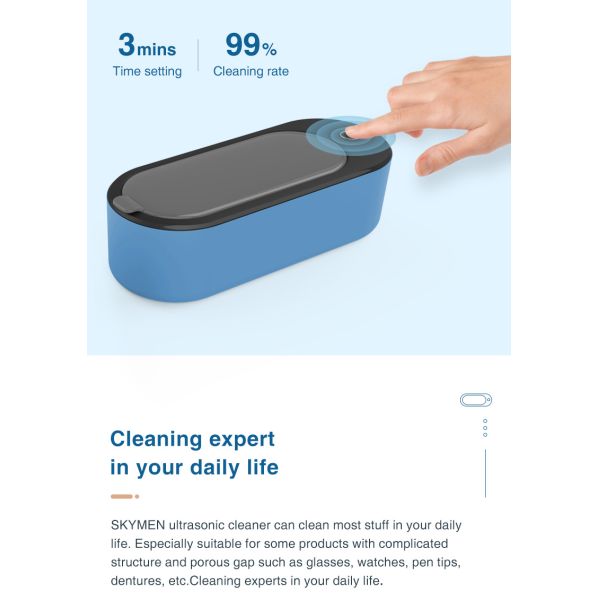 Шайба частей Skymen 40kHz ультразвуковая 360 ML для колец чеканит стекла ювелирных изделий