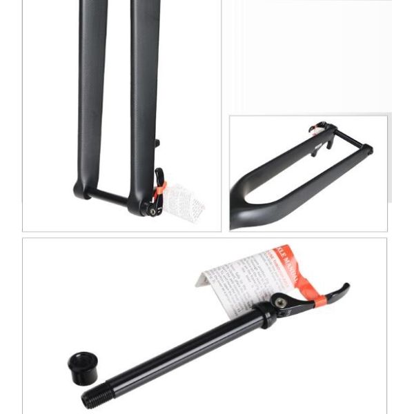 29er Full Carbon Fiber Mtb Bicycle Fork thru axle Tapered Steerer T800 Carbon Rigid Fork