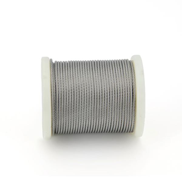 7*7(6*7+IWS) 1.0mm 3 16 Stainless Wire Rope Silver For Dragline