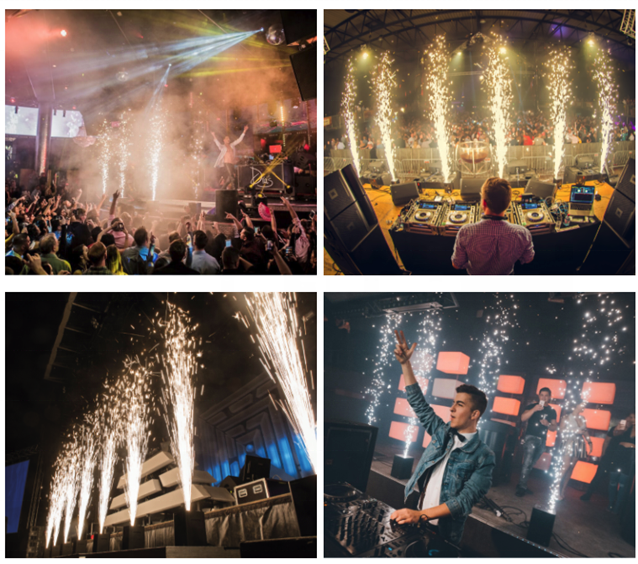 600W DMX LED Luzes de palco Máquina Sparkler Frio para Homei Efeito de palco e segurança