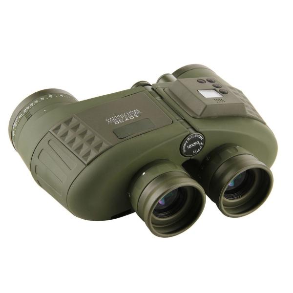 Binoculares 7x50 com bússola elétrica, nitrogênio à prova d'água BAK4 Prisma FMC Lente Binoculares para observação de pássaros infantil adulto