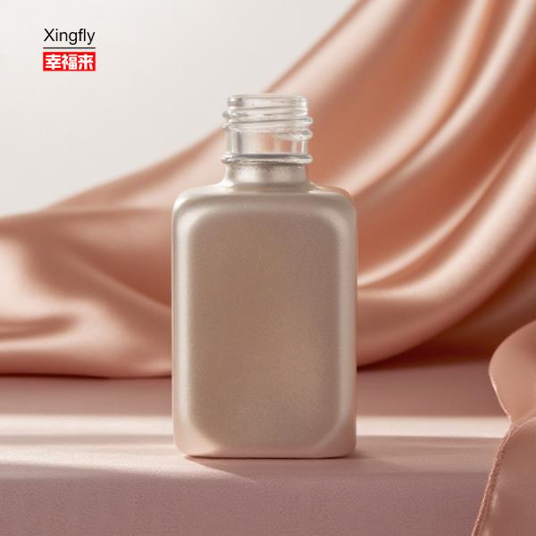 Bouteille carrée en verre de 19 ml avec logo personnalisé pour l'emballage cosmétique de vernis à ongles en gel