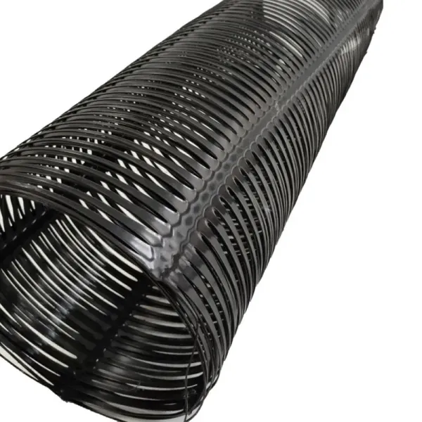 Plastic Polypropylene PE Unidirectional Uniaxial Tensile Plastic Geogrid For Roadbed Reinforcement