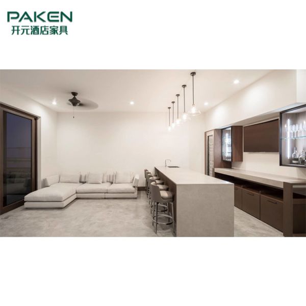 Чистый и сжатый стиль подгоняет современную мебель комнаты прожития мебели виллы