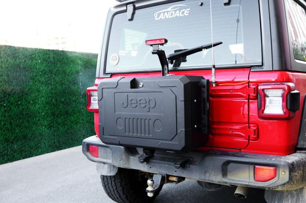 Aluminum Alloy Tail Gate Storage Box Spare Wheel Replacement for Jeep Wrangler JL JK