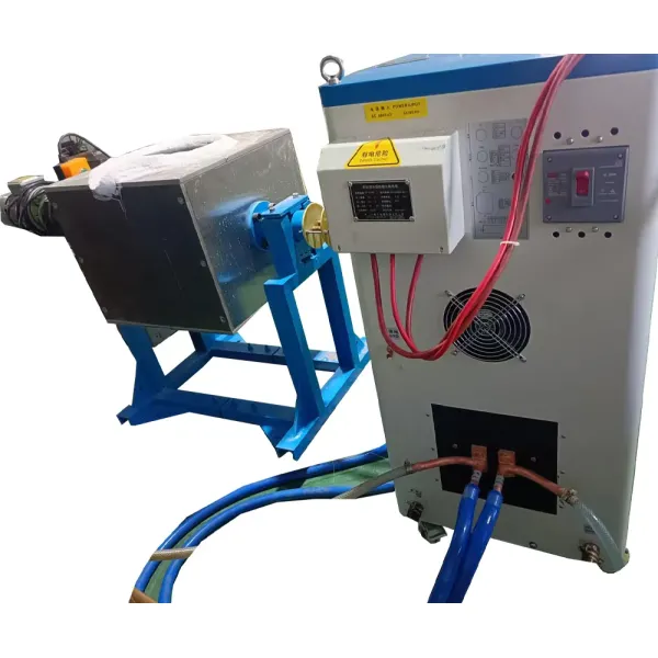 120KW Power 60kg Capacity Water Cooling System Induction Melting Furnace for Metal Melting Equipment