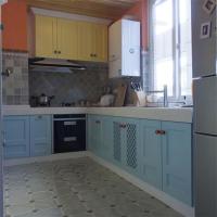 Conjunto de armários de mesa de cozinha de madeira maciça