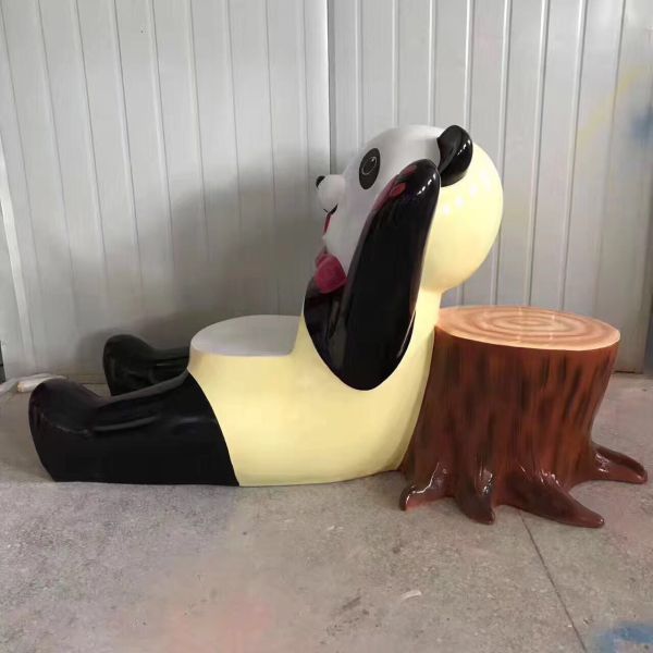 Shopping Mall Lovely Fiberglass Cartoon Animals Shape Seat Kiddie Chair Statues