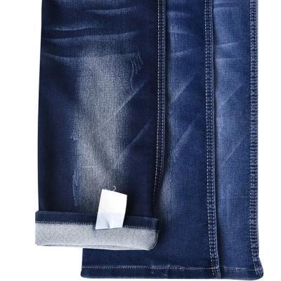 8.5oz Fake Knitted Denim Yarn Dyed Pattern 54-55 Dark Indigo