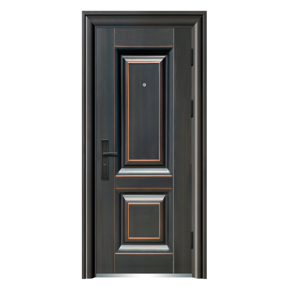 China French Hot Sale Exterior Interior Metal Front Doors Security Steel Door for House Design