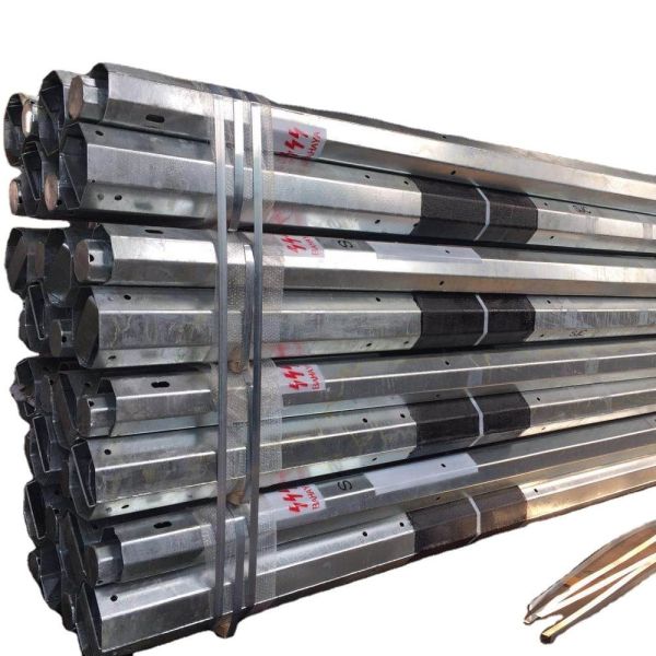 13m 1000Dan 1.5 Safety Factor Steel Power Pole Electrical Power Pole with Hot Dip Galvanization