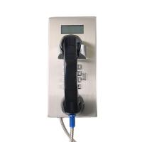 Telefone à prova de vandalismo montado na parede, telefone analógico resistente com visor LCD