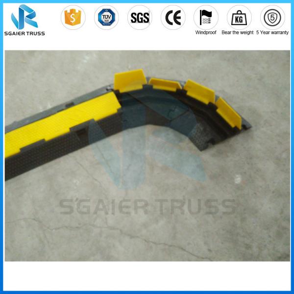 Dual Channel Truss Parts Way Rrubber Floor Cable Cover Yellow Pvc Cover