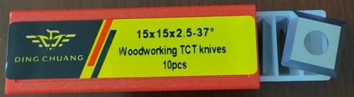 o Woodworking do carboneto de tungstênio da substituição 15x15x2.5-37° utiliza ferramentas inserções