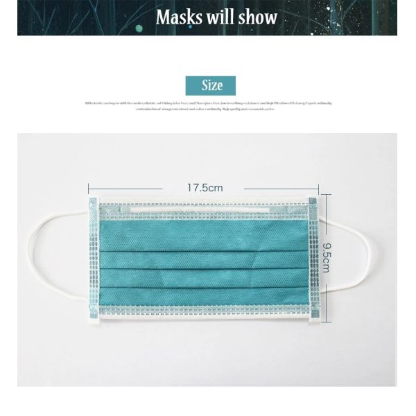 Dust Proof Disposable Face Mask , 3 Ply Non Woven Face Mask Humidity Resistant