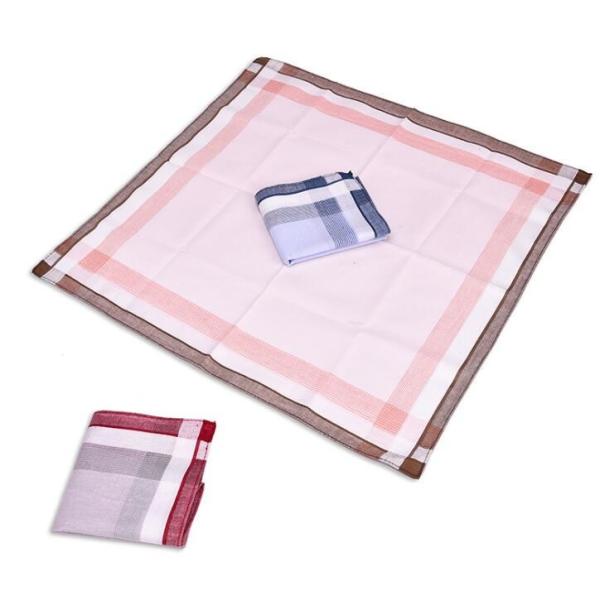 Men's blended cotton hankerchief with size 40*40cm in different patterns