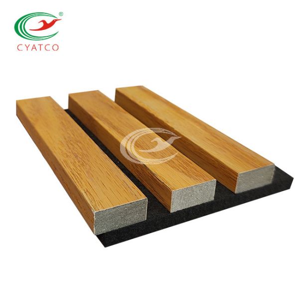 Fireproof Nontoxic Interior Timber Slat Wall , Multipurpose Wooden Acoustic Panel