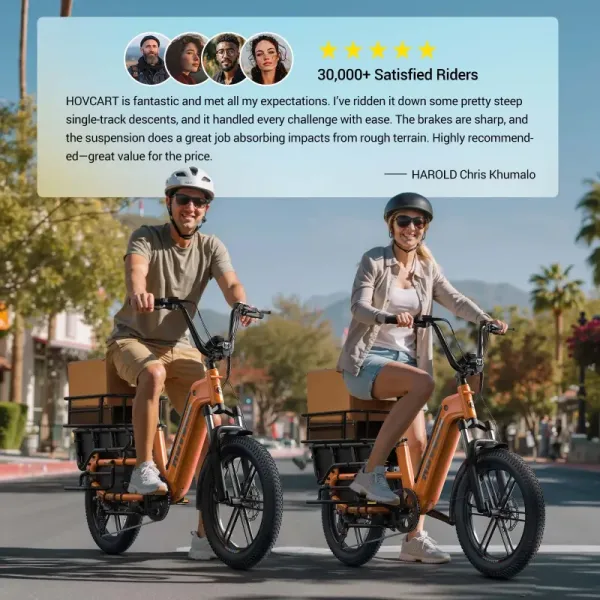 Rear Basket and Strong Load Capacity All Terrain Cargo Electric Bike with Fat Tires and Removable Battery