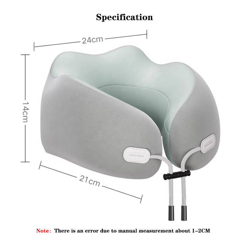 Soft Adjustable Anti-Static Memory Foam Airplane Neck Pillow for Head Support on Travel