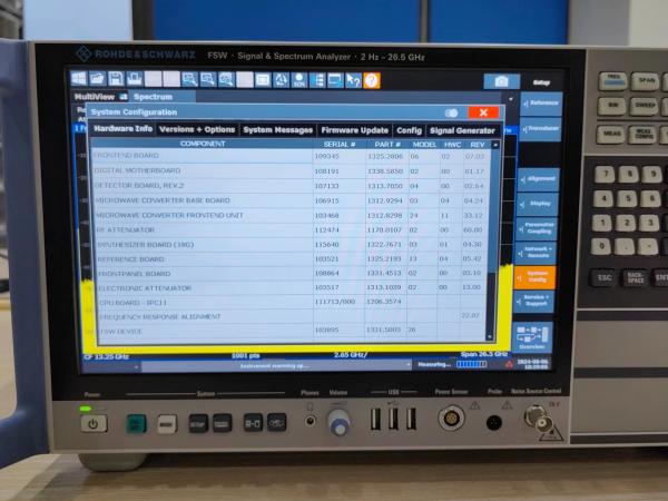 Rohde & Schwarz FSW26 Ultra Wideband Signal Spectrum Analyzer 26.5 GHz