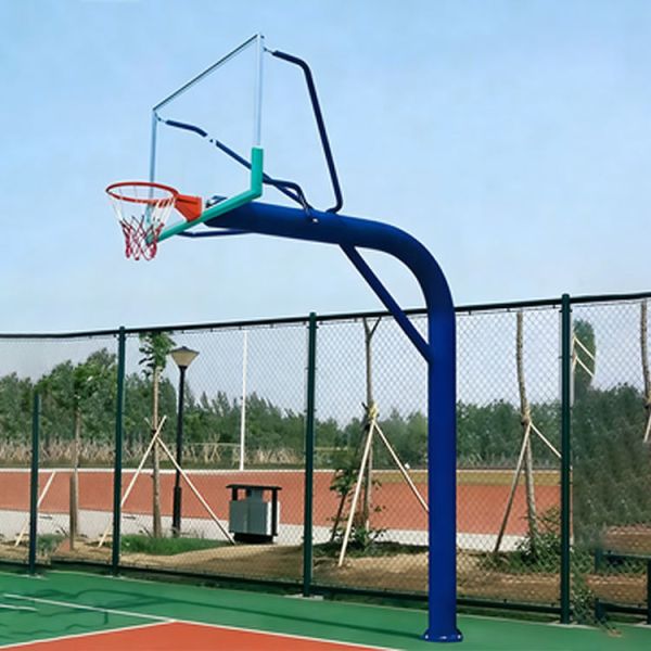High Stability Inground Basketball Hoop Fixed Regulation Height Waterproof Sprayed Steel Basketball Equipment