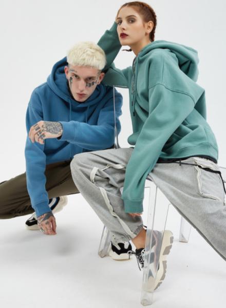 Black Plain Unisex Pull Over Hooded Jacket 3d Printed Hoodies For Men