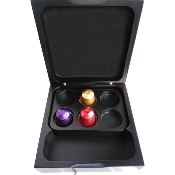 Dustproof Antiwear Wooden Coffee Storage Box , Stable Wooden Tea Bag Chest