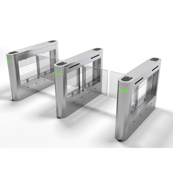 10mm Acrylic Barrier Swing Gate with RFID Fingerprint and 40W Motor Power Optical Turnstile
