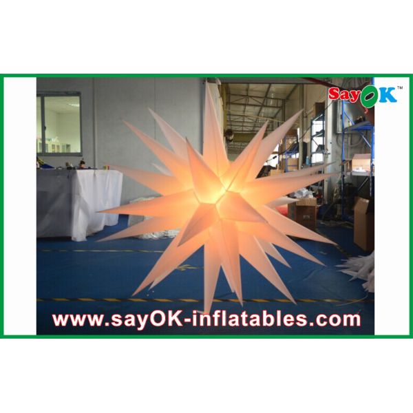 Custom Made Giant LED Inflatable Star For Outdoor Wedding Decoration