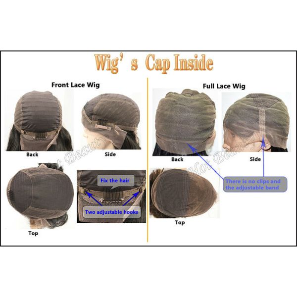 4# No Shedding Human Hair Full Lace Wig , Virgin Indian Human Hair Wig