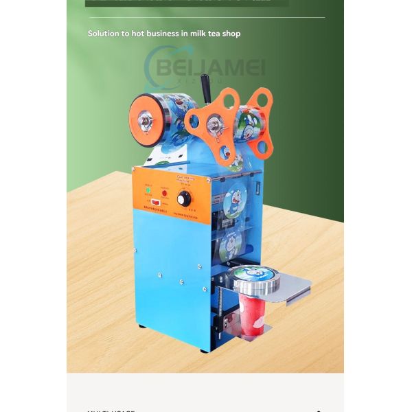 Milk Tea , Snack Shop, Commercial 95/90 Manual Cup Sealing Machine, Hot and Cold Beverage Paper Cup, Plastic Cup Sealing Machine