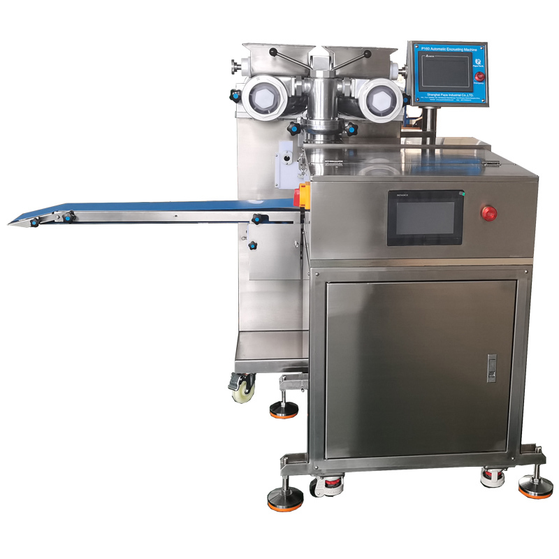 Automatic Panda Milk Rice Cake Encrusting Machine P160 with Ultrasonic Cutter