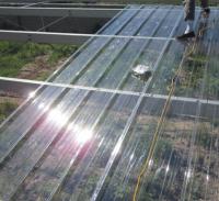 Telhado fotovoltaico de chapa ondulada de policarbonato transparente para sala de sol com efeito de estufa