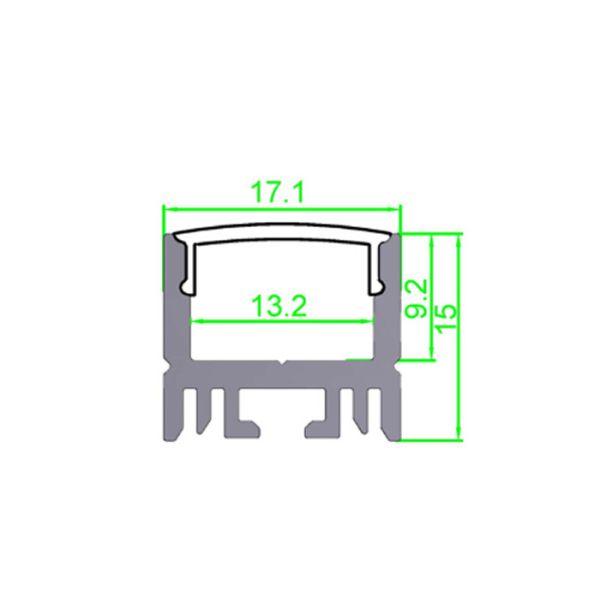 White Silver Aluminum Square Tubing , Extruded Aluminum Led Profile Housing