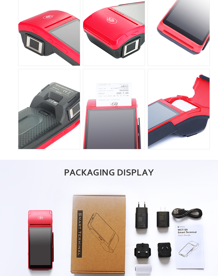 Терминал Pos терминала 720×1280 IPS POS TDS CDMA 2GB LPDDR3 беспроводной Handheld