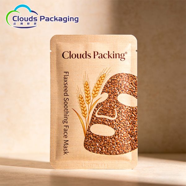 Cosmetic Packaging Bag Food-Grade PE Laminated Bag Three-Sided Seal Hot PET Tear Notch Screen Printing Packaging Moisture-Proof Feature