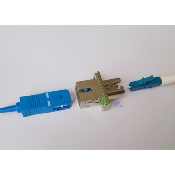 Hybrid SC To LC Fiber Adapter Metal Body Ceramic Sleeve Offering Flexibility