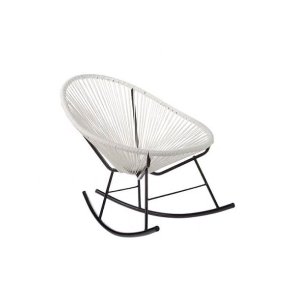 BSCI Approved Outdoor Rattan Rocking Chair Fire Resistant For Bistro
