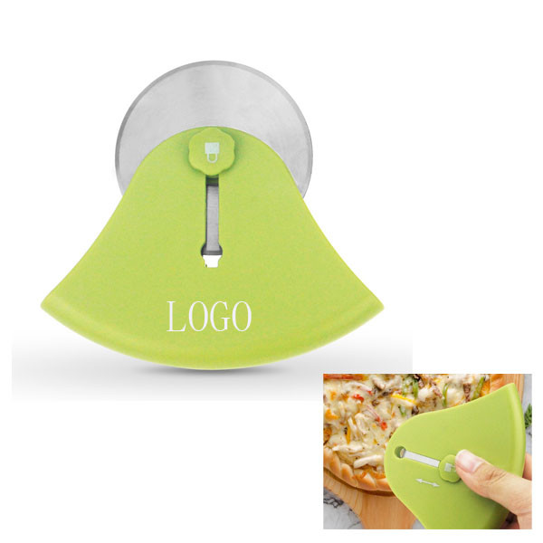 Stainless Steel Folding Pizza Cutter Kitchen Pie Knife Logo Customized