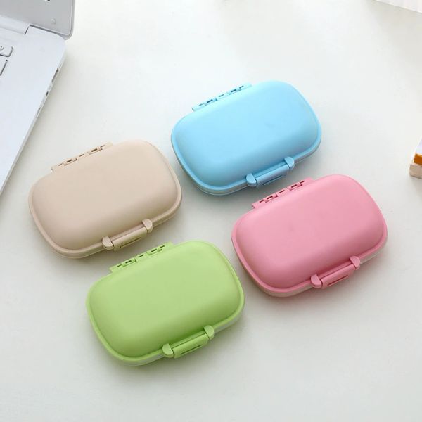 Custom Logo Portable Travel Medicine Boxes Thick Plastic Weekly Pill Organizer