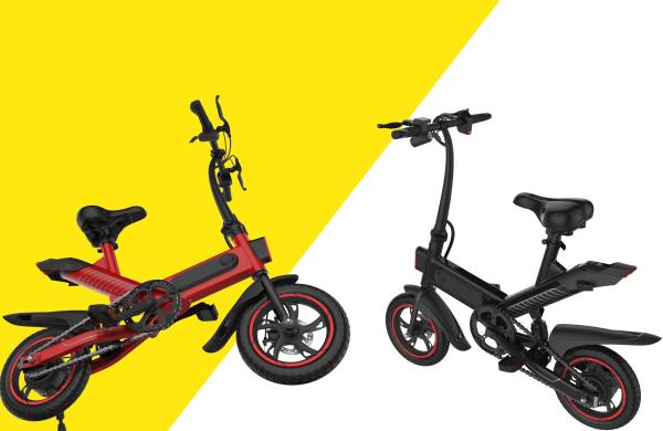 Lightweight Electric City Folding Bike Front & Rear Disc Brake 120kg Loading Ability